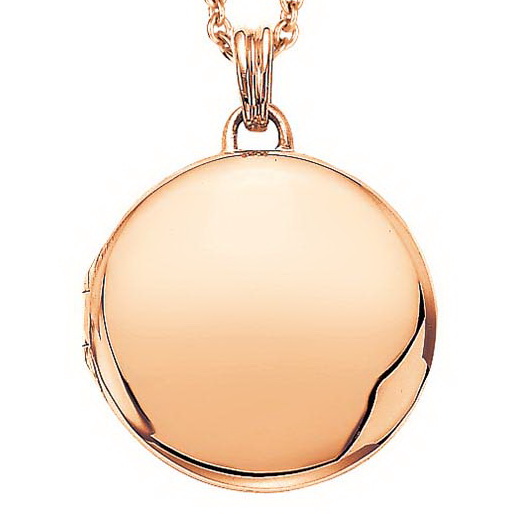 rose gold, round locket-pendant