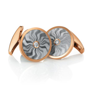 V1612_00_00_00_10C-victor-mayer-cufflinks-guilloche Round diamond set white and rose gold cuff links with flame guilloché engraving