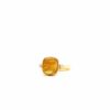 Victor Mayer Era Gold Citrine Ring in 18k Rose Gold with Diamonds