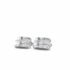 Fluted Rectangular Cufflinks in Solid 925 Sterling Silver
