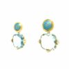 Victor Mayer Ear Jewellery 18k GG Vitreous Enamel Light Aquamarine Diamonds
