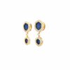 Victor Mayer Earrings Constance Light Blue Enamel 18k Rose Gold 96 Diamonds