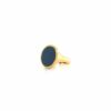 Victor Mayer Oval Signet Ring 18k Yellow Gold, Nicolo dimensions approx. 14 mm x 12 mm