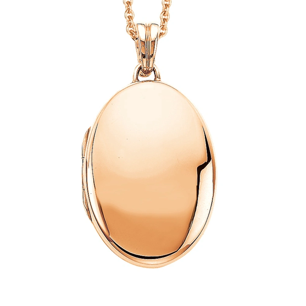 Ovales Medaillon-Collier in Roségold