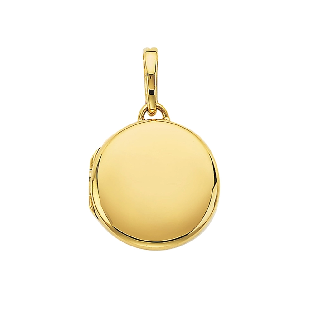 Rundes Medaillon-Collier in Gelbgold