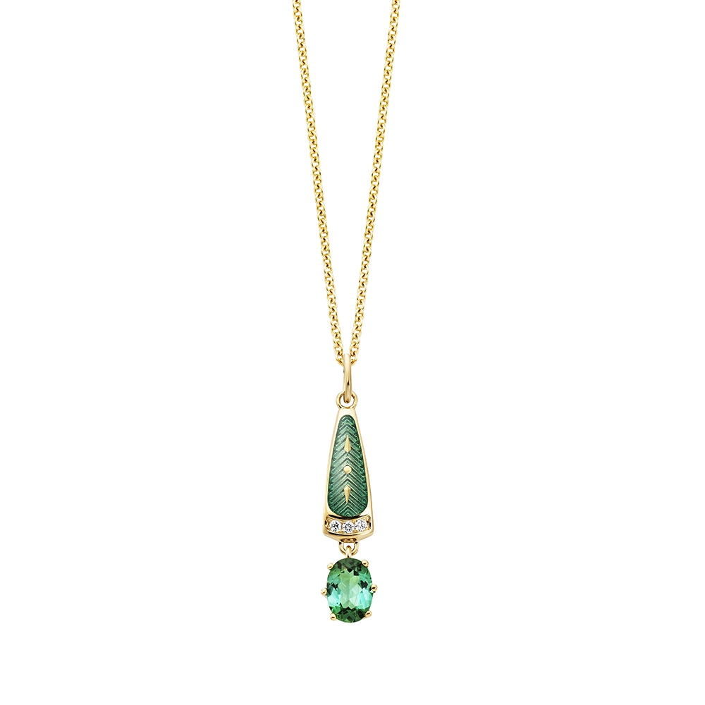 Anhänger Solitaire <br />Grüner Turmalin – Bild 5