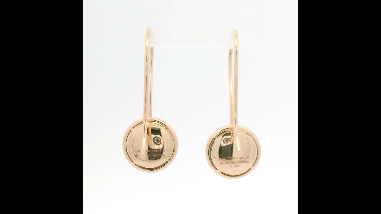 Earrings Candy, 18ct rose gold, pink guilloché enamel, 11 mm, V1624/RO/00/00/106