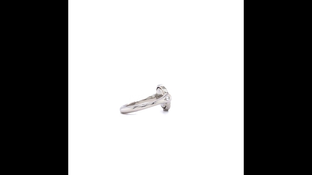 Ring Candy, 18ct white gold, blue enamel, windmill guilloché, 22 diamonds, 12.2 mm, v1631-pe-101