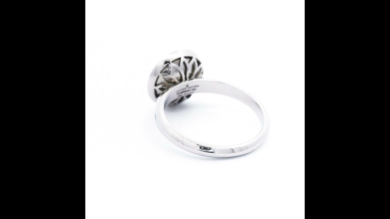 Trance ring 18k white gold, tahiti-grey enamel, 44 diamonds 0.23 ct, 12,5 mm, V1481/SF/00/00/101
