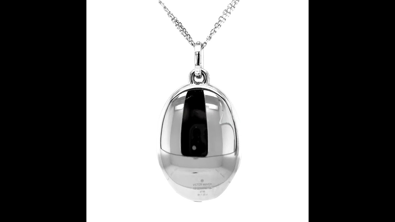  Locket oval pink enamel, 108 diamonds Brilliant Star V1268-GU-00-00-101 