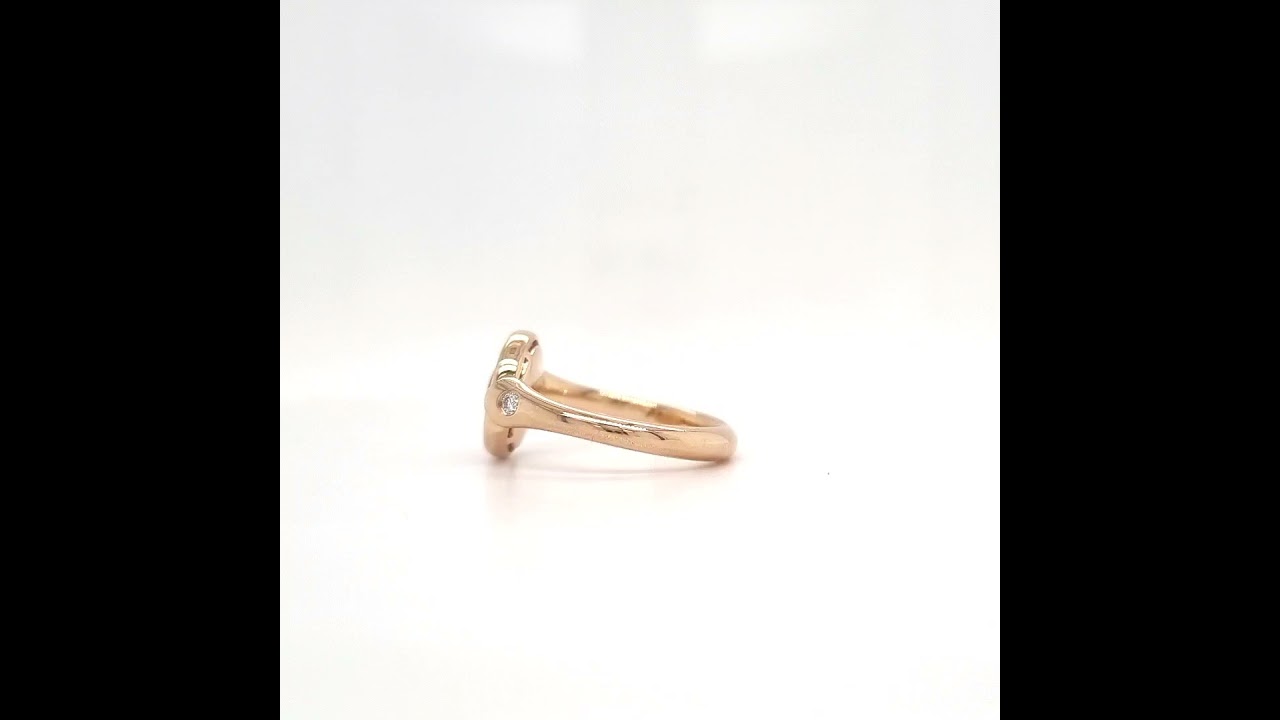 Ring Candy, 18ct rose gold, purple enamel, guilloché, 2 diamonds, 11.2 mm, v1631-p4-00-00-106