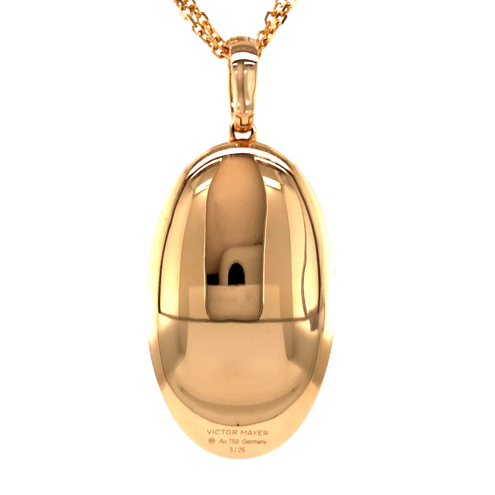 Medaillon aus Roségold mit Brillanten